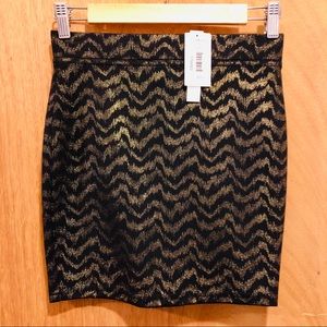 NWT Aqua Metallic Stretch Miniskirt